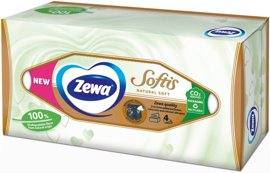 Салфетки косметические бело-кремовые Softis Natural Soft