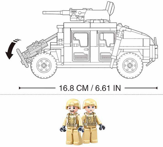 Конструктор «Военная штурмовая машина с фигурками людей»