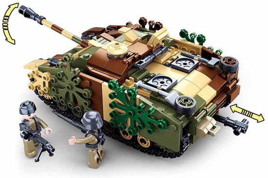 Конструктор «Танк бронированный с фигурками людей»