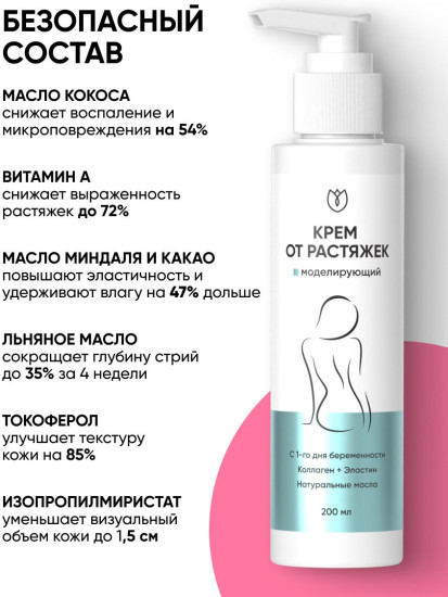 Крем от растяжек для беременных с эластином