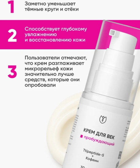 Крем для век с кофеином и ttipeptide-5 «Пробуждающий»