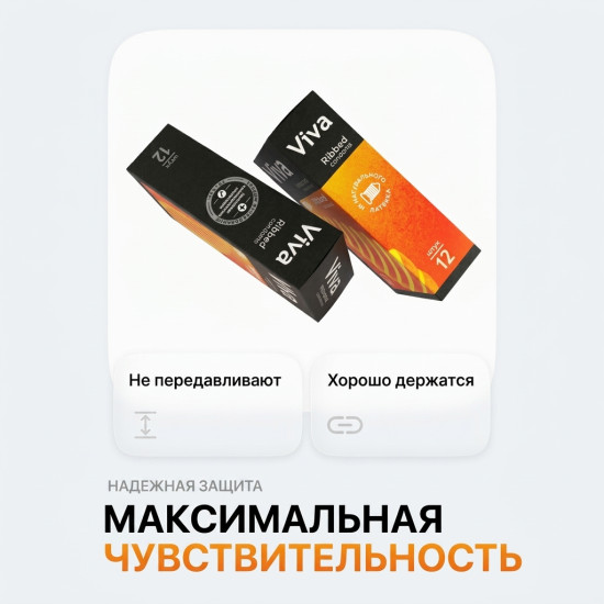 Презервативы VIVA ребристые RIBBED 12 шт