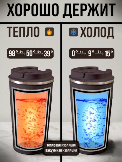 Термокружка Dark choco