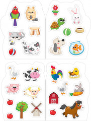 Набор раскрасок с наклейками «Котёнок и друзья» - Фото 3