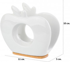 Салфетница на деревянной подставке «Яблоко» - Фото 3