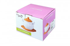 Сахарница с ложкой на деревянной подставке «Айсберг» - Фото 2