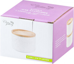 Банка для хранения с деревянной крышкой-подставкой «Розы» - Фото 4