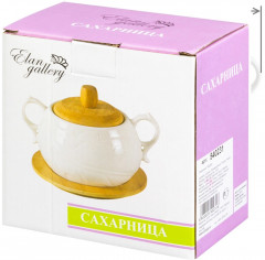 Сахарница с ложкой на деревянной подставке «Айсберг» - Фото 2