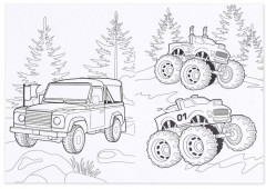 На виражах. Раскраска для мальчиков - Фото 1