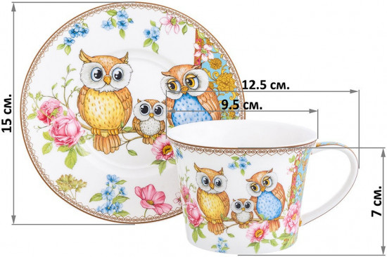 Набор чайный «Совушки»