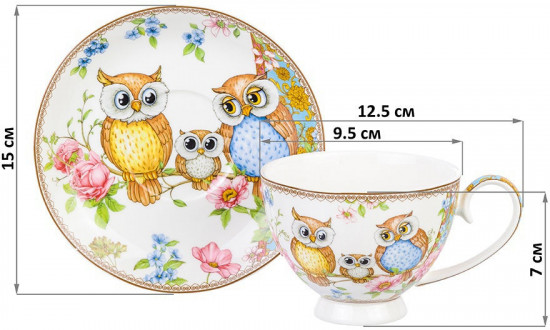 Набор чайный «Совушки»