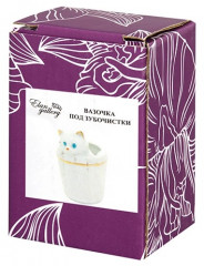 Вазочка под зубочистки «Кошечка в кадушке» - Фото 2