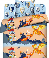 Комплект постельного белья «Храбрый рыцарь» (1,5-спальный, поплин, 1 наволочка 70×70) - Фото 1