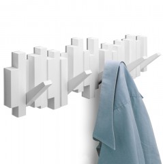 Вешалка настенная «Sticks», белая - Фото 1