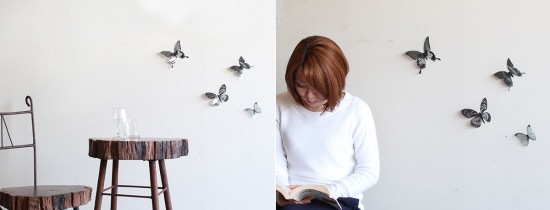 Декор для стен «Chrysalis» (20 элементов), черный/прозрачный