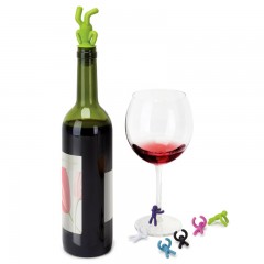 Пробка для бутылки и маркеры для бокалов «Drinking buddy» - Фото 1