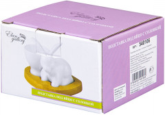 Подставка под яйцо «Белый кролик» - Фото 2