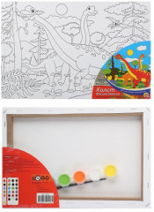 Холст с красками по номерам «Мир динозавров» - Фото 1