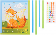 Аппликация из пуговиц «Лисичка» - Фото 1