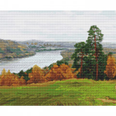 Картина мозаикой «Осень на Оке» - Фото 1