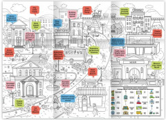 Раскраска-постер «What`s up in the city. В городе» - Фото 1
