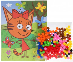 Аппликация из помпонов «Карамелька» - Фото 1