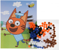 Аппликация из помпонов «Коржик» - Фото 1