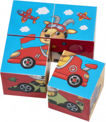 Кубики умные в поддончике «Кто на чем мчится» - Фото 2