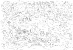 Плакат-раскраска «Земля динозавров» - Фото 1