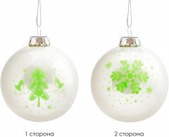 Шар елочный с неоновым свечением «Елочка и снежинка» - Фото 1