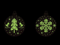 Шар елочный с неоновым свечением «Елочка и снежинка» - Фото 2