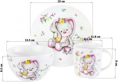 Набор посуды «Зайка с цыпленком» - Фото 1