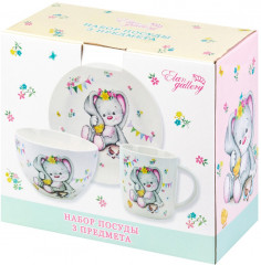 Набор посуды «Зайка с цыпленком» - Фото 6