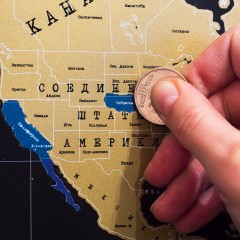 Карта мира «True map», черная - Фото 6