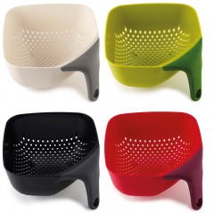 Дуршлаг квадратный с ручкой — подставкой, средний зеленый (ver.2) - Фото 5