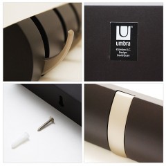 Вешалка настенная горизонтальная «Flip» (3 крючка), белая - Фото 1