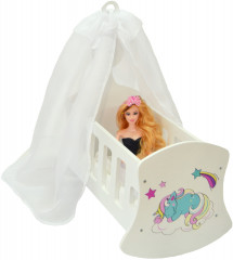 Кроватка-люлька для кукол с балдахином «Крошка Соня» - Фото 2