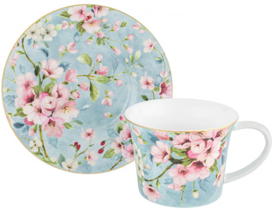 Набор чайный «Яблоневый цвет на голубом»