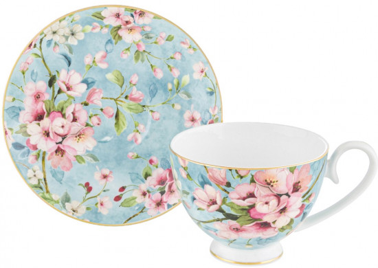Набор чайный «Яблоневый цвет на голубом»
