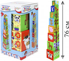 Кубики-пирамидка «Весёлый небоскрёб» - Фото 1