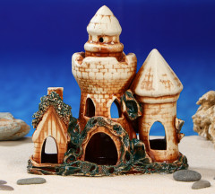 Аквадекор-грот для аквариума «Замок с домиком» - Фото 1