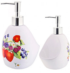 Дозатор для мыла с подставкой для губки «Ягоды» - Фото 1
