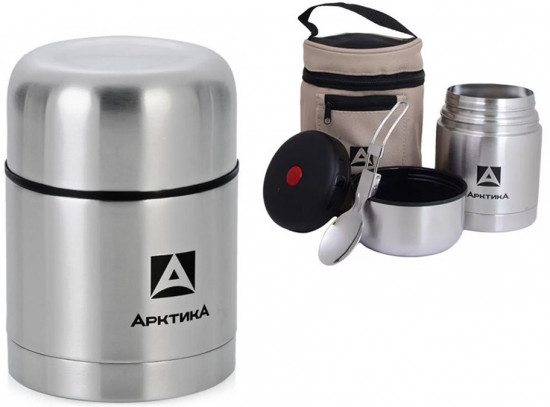 Термос бытовой с широким горлом в чехле