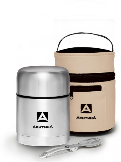 Термос бытовой с широким горлом в чехле