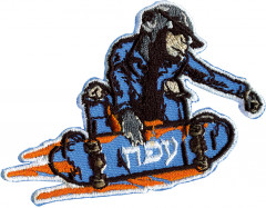 Термоаппликация «Обезьяна на скейте» - Фото 1