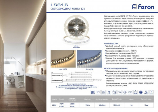 Лента светодиодная LS616