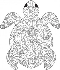 Антистресс-раскраска «Черепаха и море безмятежности» - Фото 3