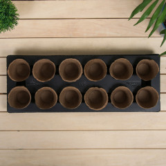 Набор торфяных горшков с подставкой - Фото 1