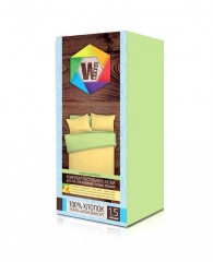 Комплект постельного белья Wenge Uno (2-спальный, БИОкомфорт, 2 наволочки 70х70, бирюзово-серый) - Фото 1