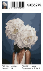 Картина по номерам «Цветы и девушка» - Фото 2
